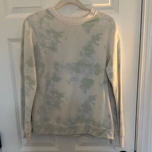Mint and Cream Tie-Dye Sweatshirt
